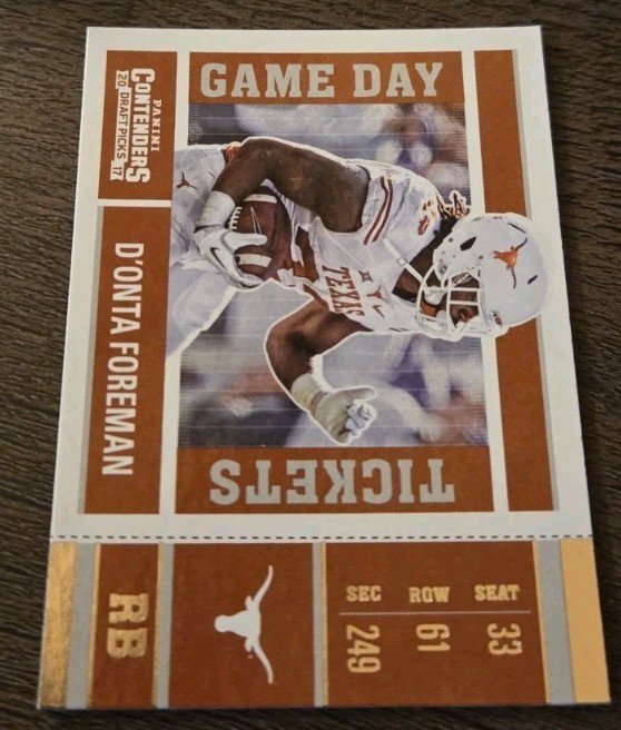 D'Onta Foreman Panini Contenders Draft Picks Game Day Tickets #20 Base