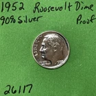 1952-P Roosevelt Dime 10c Proof Low Mintage 90% Silver