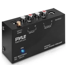 Pyle Compact Phono Turntable Preamp Converts to Line Level PP777