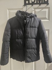 OLD NAVY Black Winter Puffer Jacket Coat Size L 10-12 Boy