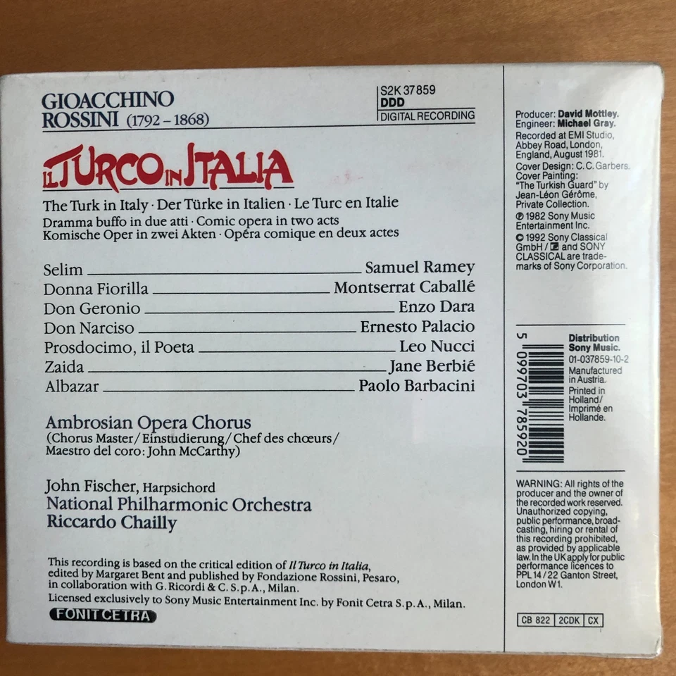 ROSSINI : Il Turco in Italia - Ramey/Caballe - Chailly - SONY  3 CD  - D 1992  s - Bild 2 von 3