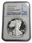 NGC 2025 S American Eagle PF 70 Ultra Cameo 1ozt 999 Fine Silver Bullion Coin