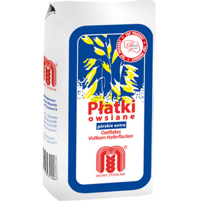 5900563000088 Młyny Stoisław Płatki owsiane górskie ekstra 0,5 kg Przedsiębiorst