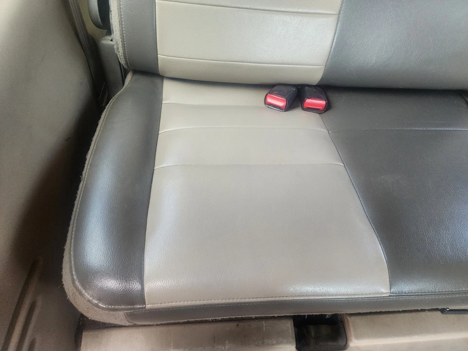 2003 Ford Excursion Eddie Bauer Gray Tan 2 Tone Third Row Rear Seat - Image 3 of 4