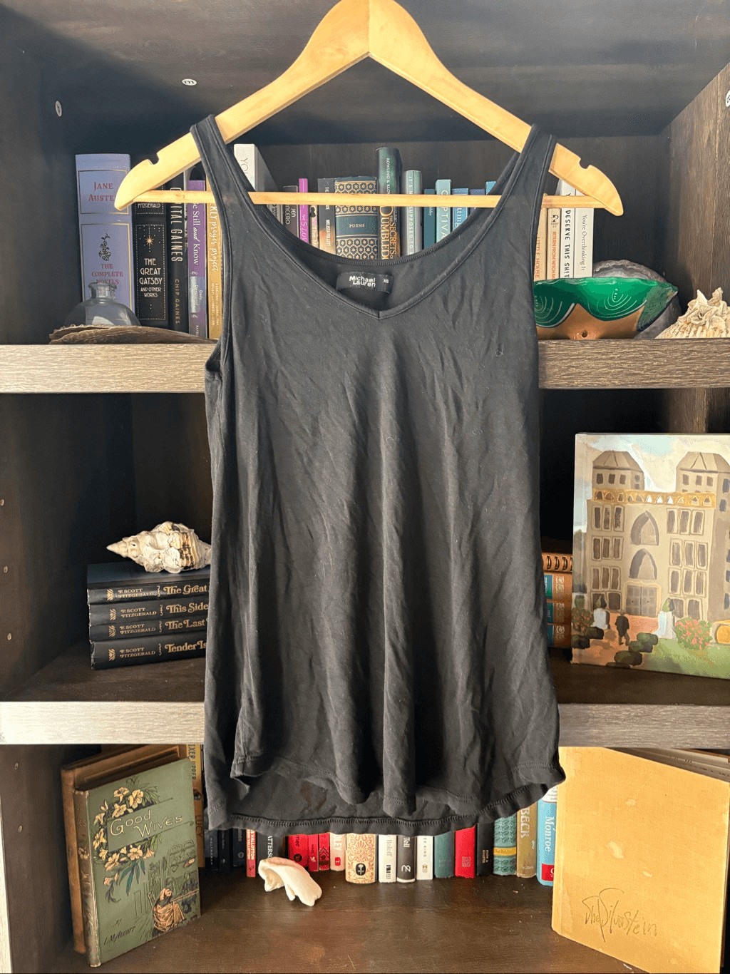 NWT Michael Lauren x Revolve Arlo Tank Black Size XS