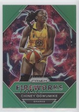 2021 Panini Prizm WNBA Fireworks Green Prizm Chiney Ogwumike #19 14bn