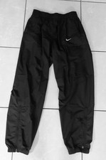 NWOT Nike Team Black WarmUp Pants Lg VTG 1990 s Track Zip Ankle Swoosh Baggy USA
