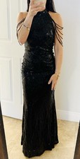 Elegant Black Sequin Evening Gown