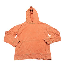 Kids Girls Long Sleeves lightweight Hoodie Pullover Medium Size 8 Burnt Orange