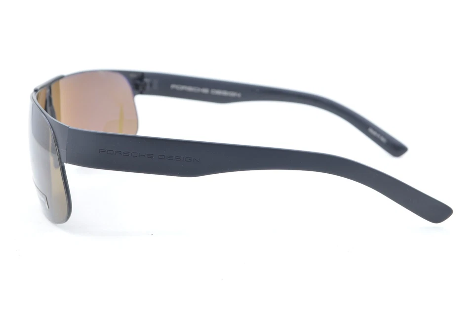 Nuevas gafas de sol auténticas Porsche Design P'8535 D Italia negras mate de gran tamaño nuevas en caja Foto 4 de 4