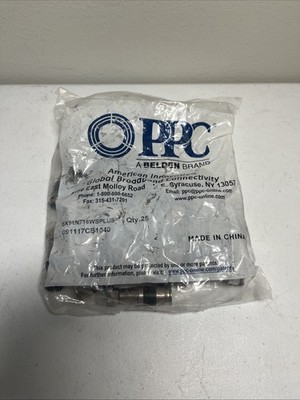 PPC EX11N716WSPLUS  QTY 25 COAX COMPRESSION CONNECTOR BRAND