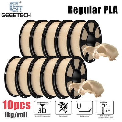 10KG GEEETECH 1KG/Rolle Knochen Weiß PLA 3D Druck Filament 1.75mm Schneller PLA