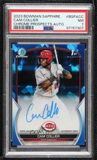 2023 Bowman Sapphire Edition Chrome Prospects Cam Collier PSA 7 Auto sc8