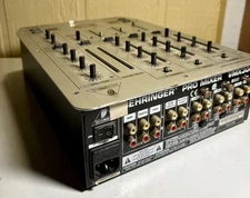 Behringer Model VMX-300 DJ 3 Channel Pro Mixer TURNS ON Missing Some Knobs 