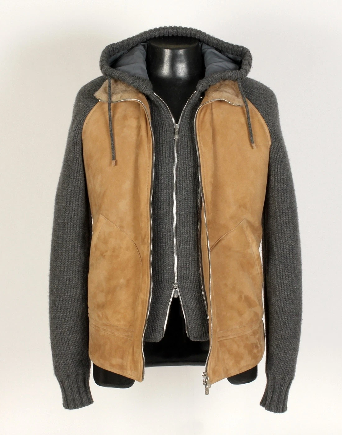 Brunello Cucinelli — Brunello Cucinelli Leather / Cashmere / Shearling Jacket - M - $9995