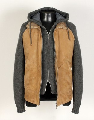 Brunello Cucinelli Leather / Cashmere / Shearling Jacket - M - $9995