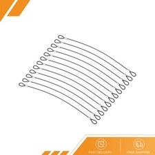 12Pcs 1Ft Safety Cable Lock Stainless Steel 2mm Security Wire Rope Black