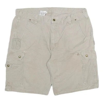 CARHARTT Hommes Short Beige Cargo 3XL W40 Coton Mélange Confortable Travail - Photo 1/4