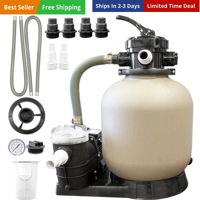 #ad #ad HYDROTOOLS Complete Sand Filter System 14quot; Tank for Above Ground amp; Ingroun... $421.89