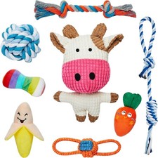 Hundespielzeug Set, 8 St&uuml;ck, Bunte Kauspielzeuge & Seile, F&uuml;r Mittelgrosse Hu...