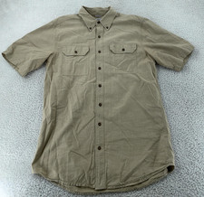 Carhartt Fort Solid Short Sleeve Work Shirt Mens Large Tall Khaki Relaxed Fit