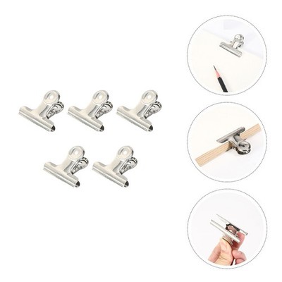 5 Pcs Vogelzubehör Vogelhalterclips Klammern Metall Groß Edelstahlklammern