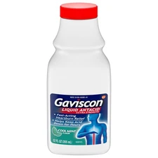 Gaviscon Extra Strength Cool Mint Liquid Antacid For Fast-Acting Heartburn