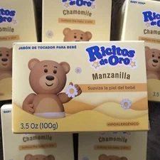 6-Pack Ricitos de Oro Chamomile Baby Soap. Gentle and Hypoallergenic 3.5 oz each