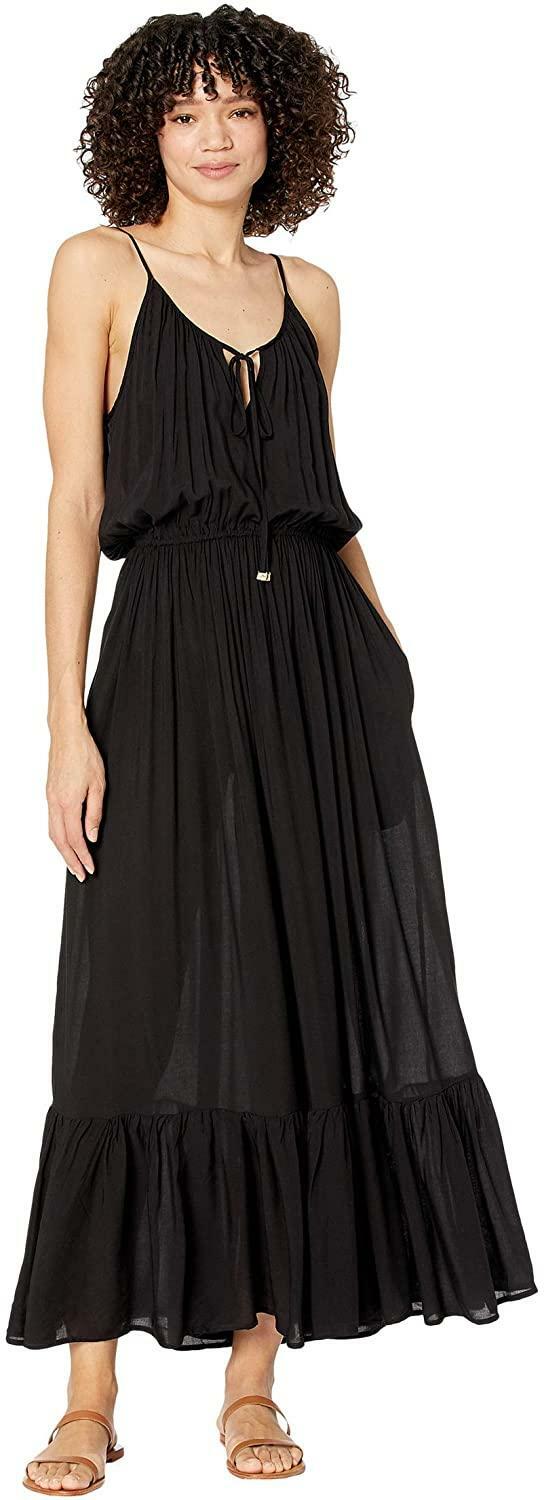 Kate Spade New York 274663 Cabana Cover-Up Maxi Dress Black SM (US 2-4)
