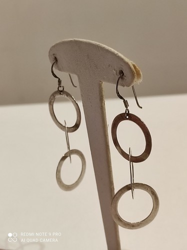 Ohrringe Hängend Ringe Sterling Silber Massiv - Bild 3 von 12