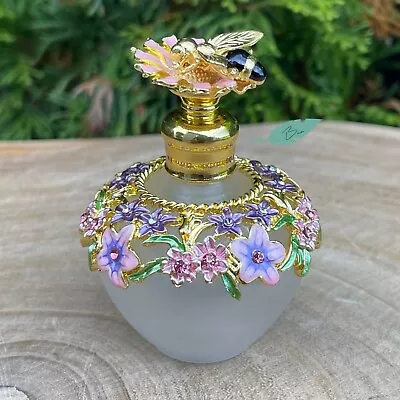 Bumblebee Vintage-Style Perfume Bottle Metal Glass 40mL - Picture 1 of 5