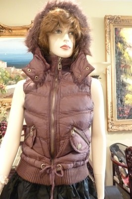 Women Burgundy Sport Vest Snow Ski 