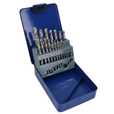19pc HSS-G Metric Drill Bit Set Split Point Drills Metal Plastic Copper 1-10mm