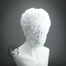 The Mask Studded Florals Full Face Over the Head Masquerade Mask Haute Cou
