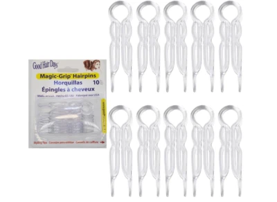 Clear Magic Grip Hair Pins Set Of 10 By Good Hair Days