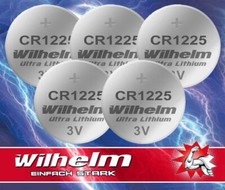 5 x Wilhelm  Premium CR1225 Lithium Markenbatterien NEU! CR 1225 Im Blisterpack