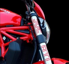 2 ADESIVI FORCELLE DUCATI MONSTER S4R/S2R/696/620/695/900/750 ROSSO