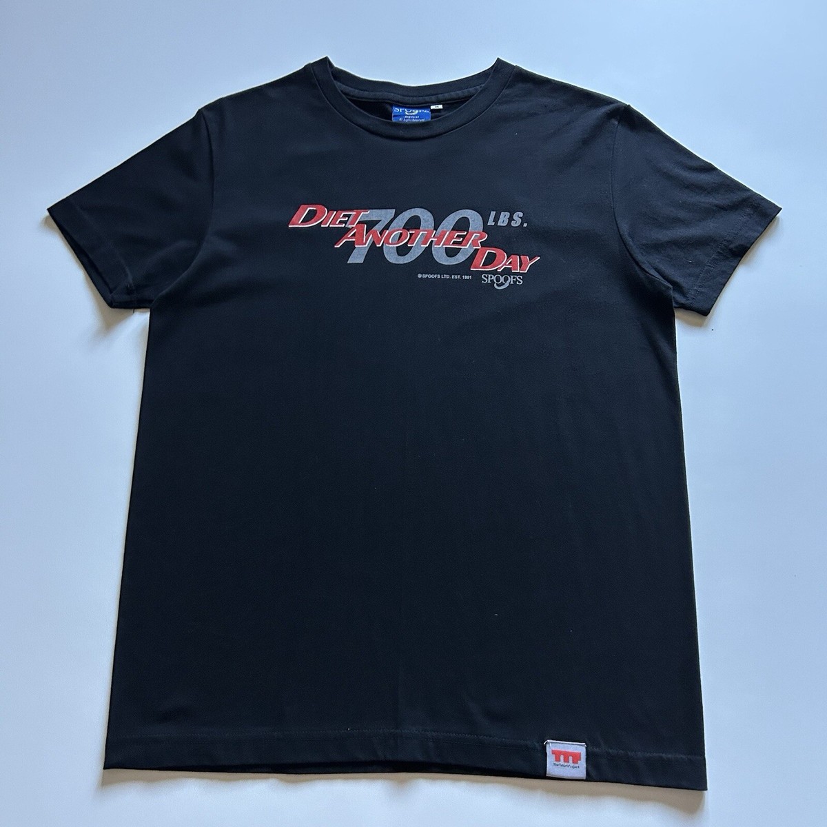 Vintage 2000s Diet Another Day 700 lbs James Bond Parody Graphic T 