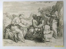 XVIIIs - PICART - HOLY FAMILY SAN GIOVANNINO E SANTA ANNA -