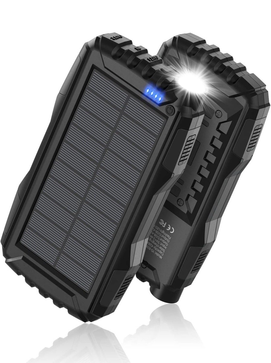 スマホアクセサリー Power bank Lukyamzn 10000 mAh Slim Portable Power Bank in Black with Built-In