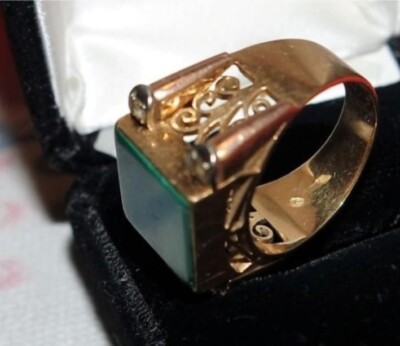 RITTER 18 KARAT GOLD PUNZE ADLERKOPF RITTER GOLD HERREN 18K