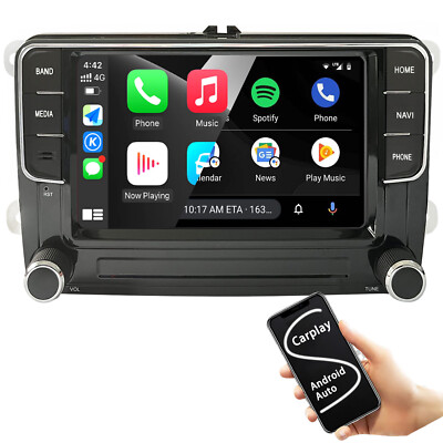 SCUMAXCON 7''Autoradio Carplay Android Auto 8-CORE GPS BT WIFI Für VW GOLF PASSAT