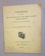 Contessa Serie II Transistorradio Anleitung Schaltpläne