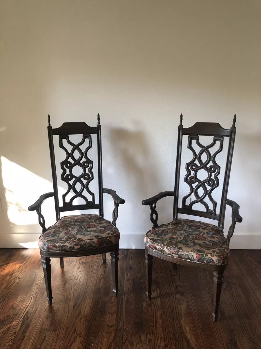 Pair of Carved Wood Antique Chairs eBay