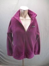 Columbia Size M Womens Full Zip Stand Collar Pocket Fleece Athletic Jacket 099