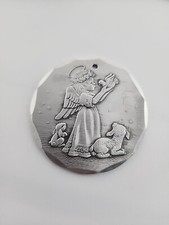 Wendell August Forge Aluminum Christmas Ornament 1996 Angel With Animals