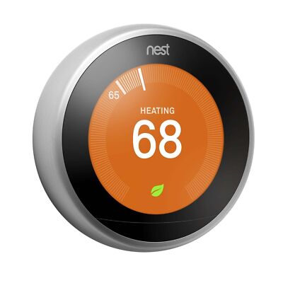 Google Nest 3rd Gen Smart Learning Thermostat -Stainless Steel (T3007ES)OPEN BOX