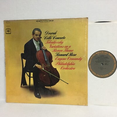 DVORAK CELLO CONCERTO TCHAIKOVSKY VARIATIONS LEONARD ROSE, E. ORMANDY 33 RPM LP