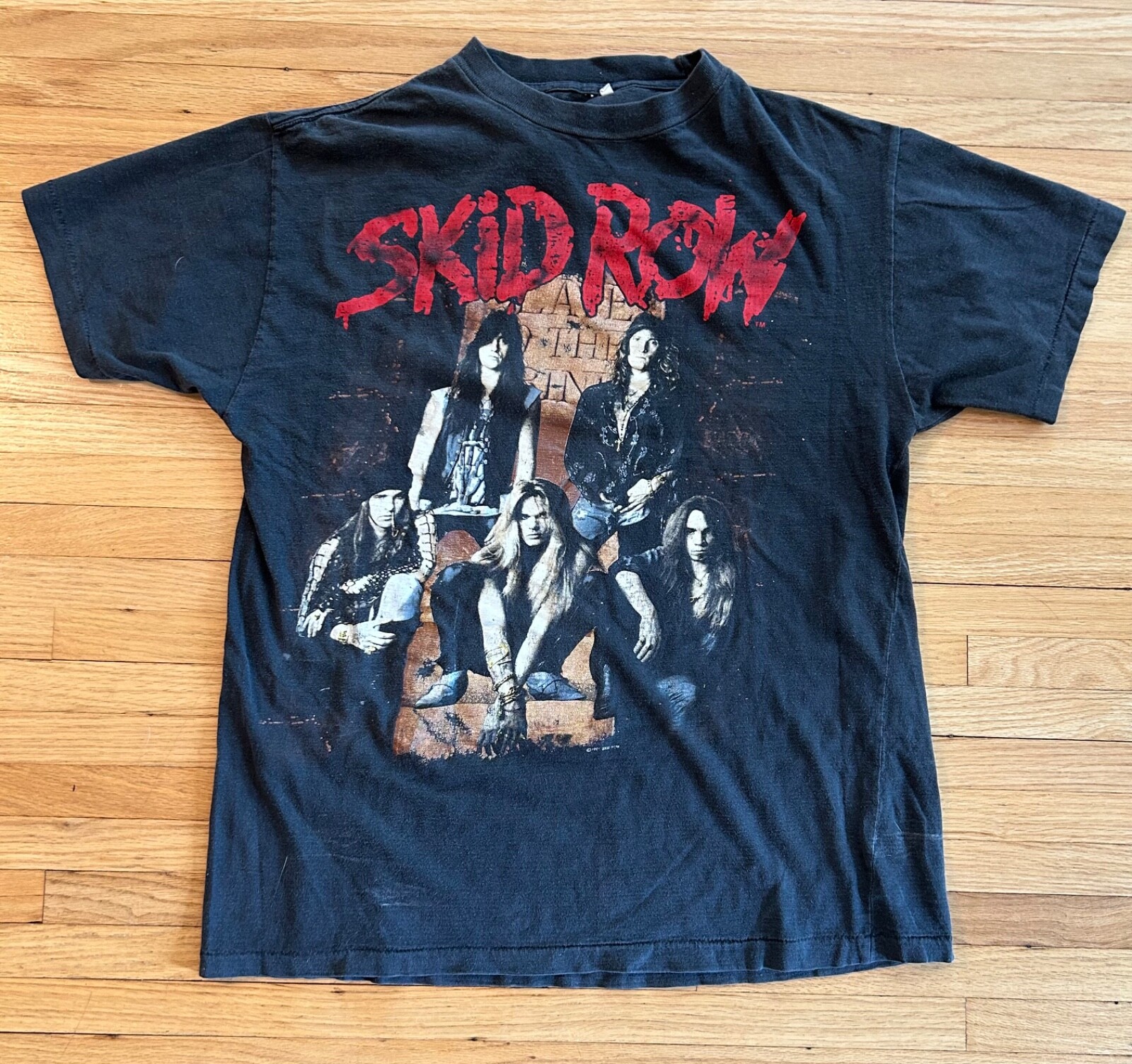 FILA Maglietta Skid Row Tour 1991 Slave To The Grind due lati con maglietta Tour Date