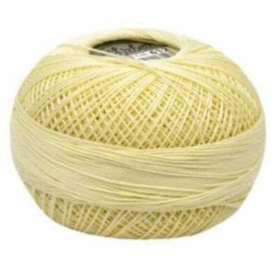 Lizbeth Egyptian Cotton Crochet Thread Size 80 Color 612 Light Golden Yellow